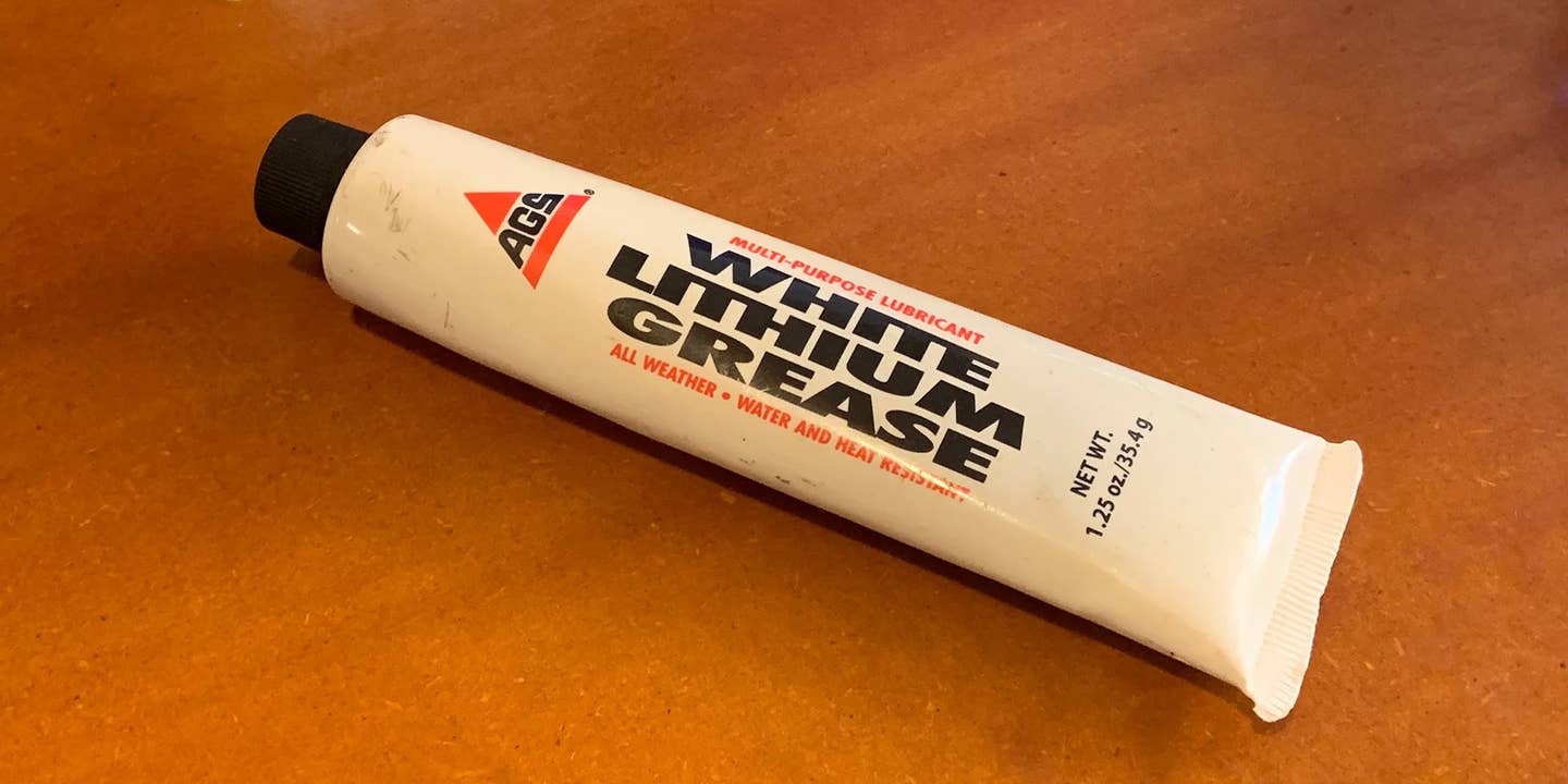 A tube of white lithium grease.