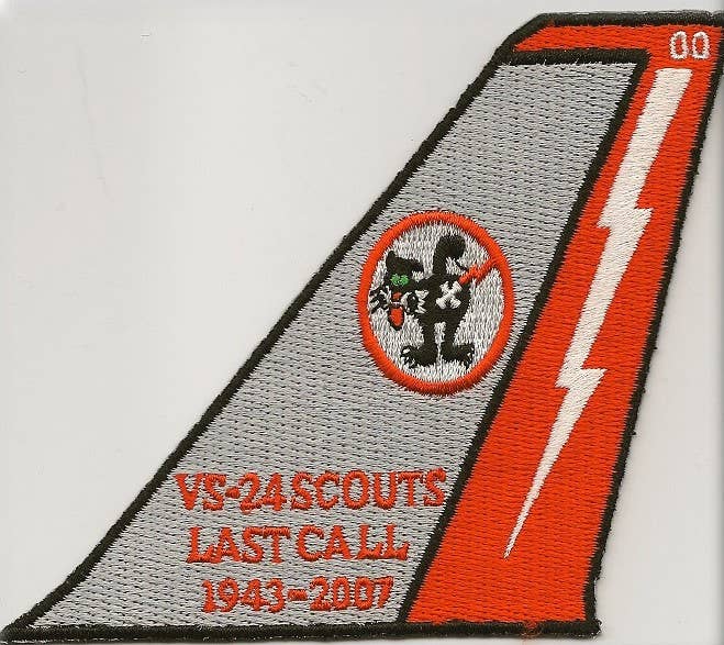 Duty Cat tail patch with the years of operation for VS-24. <em>Gil Gregg</em>