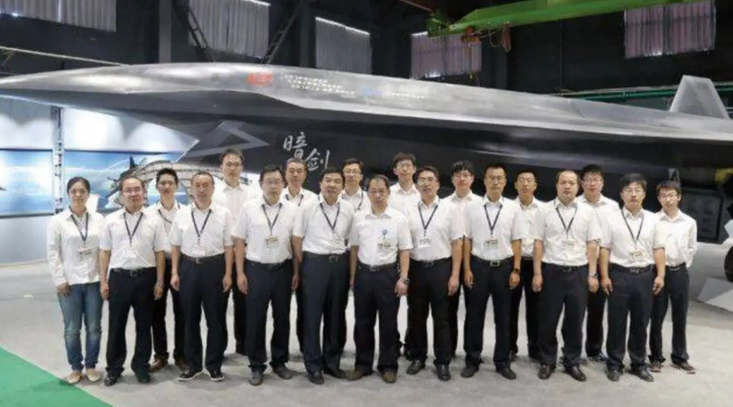 The enigmatic Dark Sword is thought to be a high-performance and stealthy UCAV that could be used for teaming with the J-20 and sixth-generation manned fighters. <em>Chinese Internet</em>