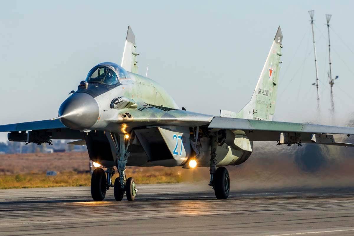 A MiG-29SMT fighter of Astrakhan’s ‘aggressor squadron’. <em>Russian Ministry of Defense</em>