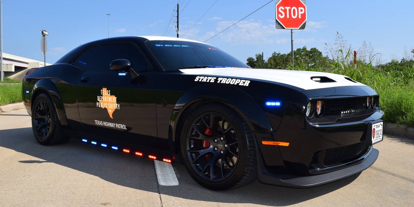 Texas Highway Patrol Adds Seized 1,080-HP Dodge Challenger Hellcat to Pursuit Fleet