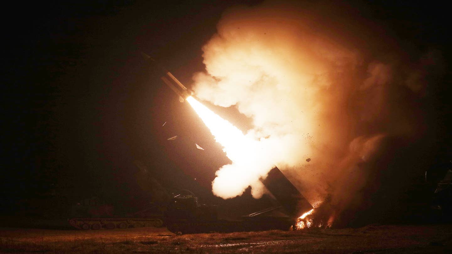 A South Korean short-range ballistic missile being fired on October 4th, 2022 in response to North Korea's launch of an IRBM over Japan. (South Korean Government)