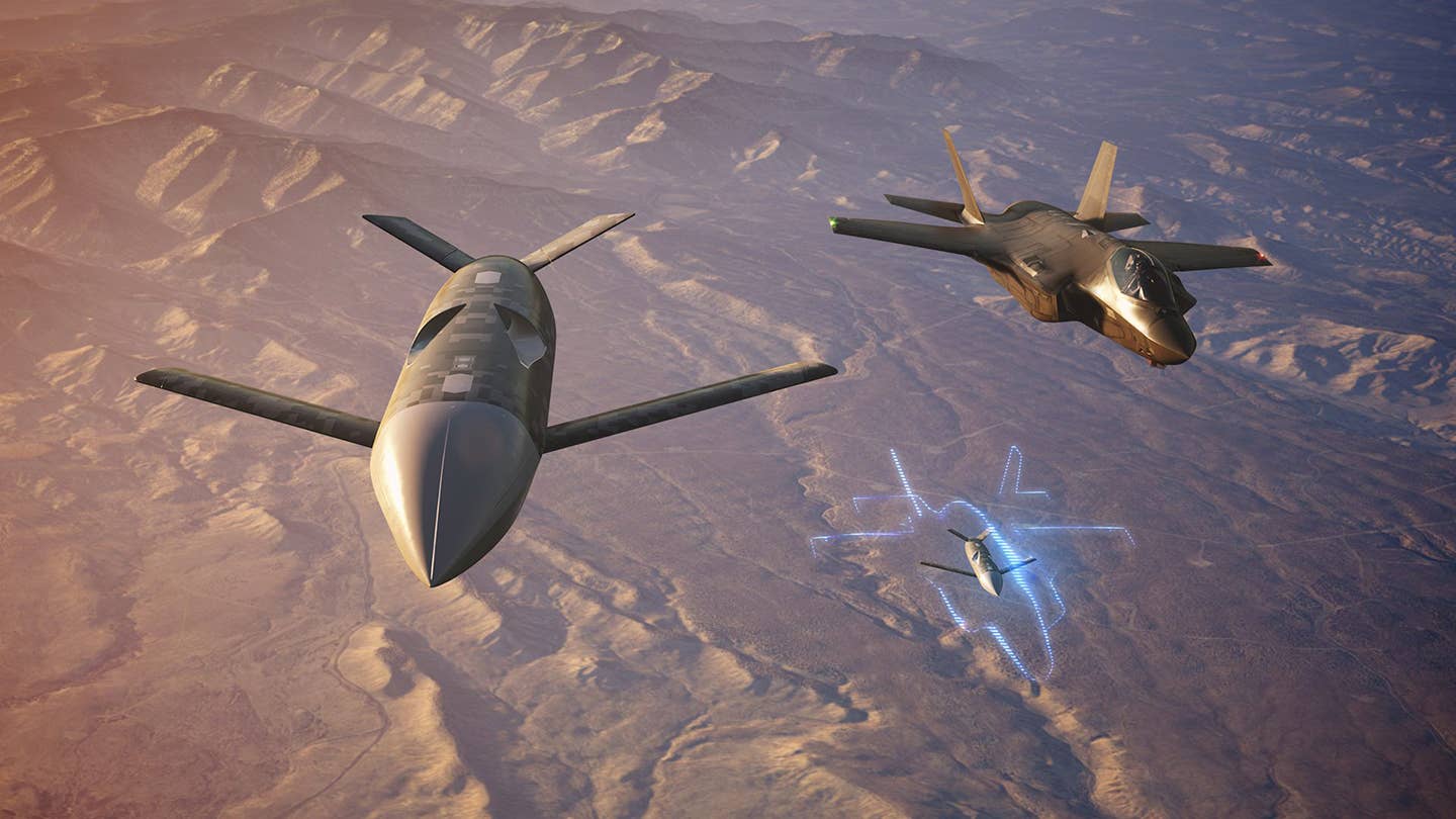 A Lockheed Martin manned-unmanned teaming concept. (Lockheed Martin graphic)