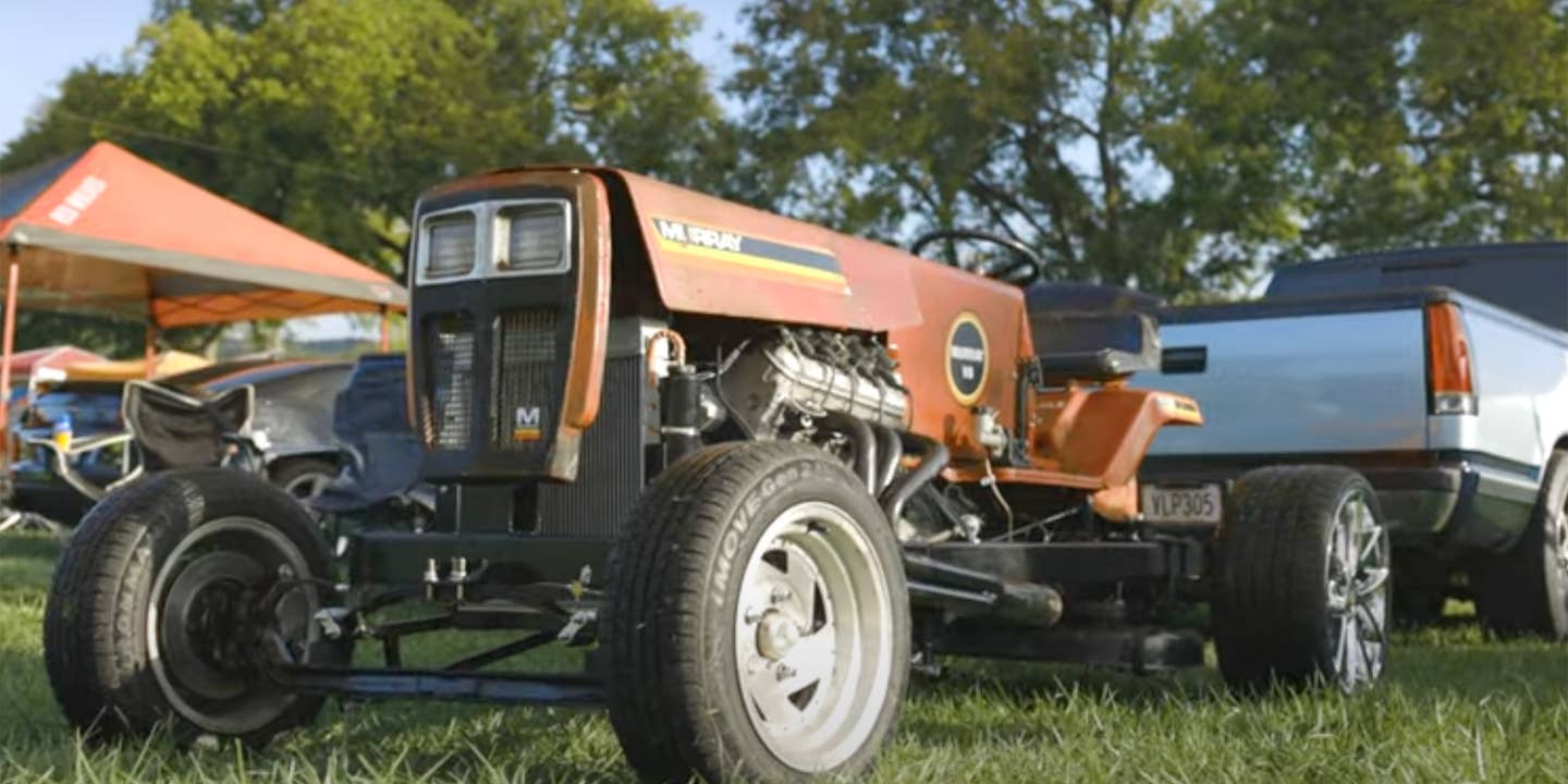 This Old Murray Lawnmower Is Hiding a Thumping 5.3-Liter LS Motor Under the Hood