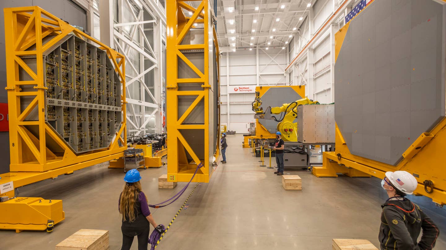 AN/SPY-6(V)1 arrays are prepared for delivery at Raytheon’s Radar Development Facility in Andover, Mass.