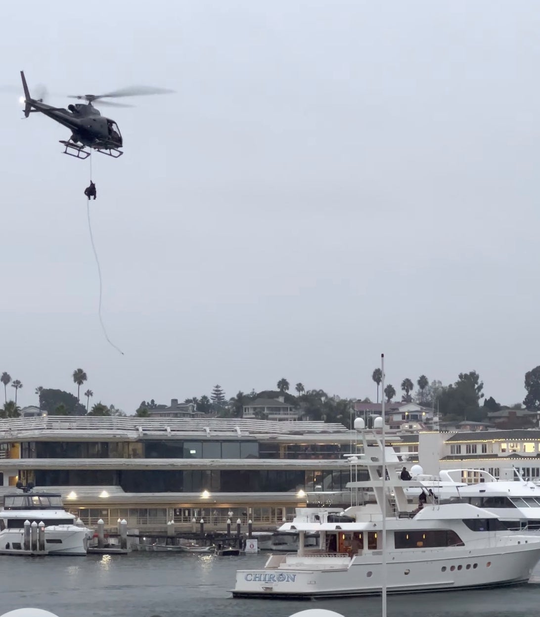 Helicopter-Borne Commandos ‘Raid’ Yacht In Newport Beach Harbor For Charity
