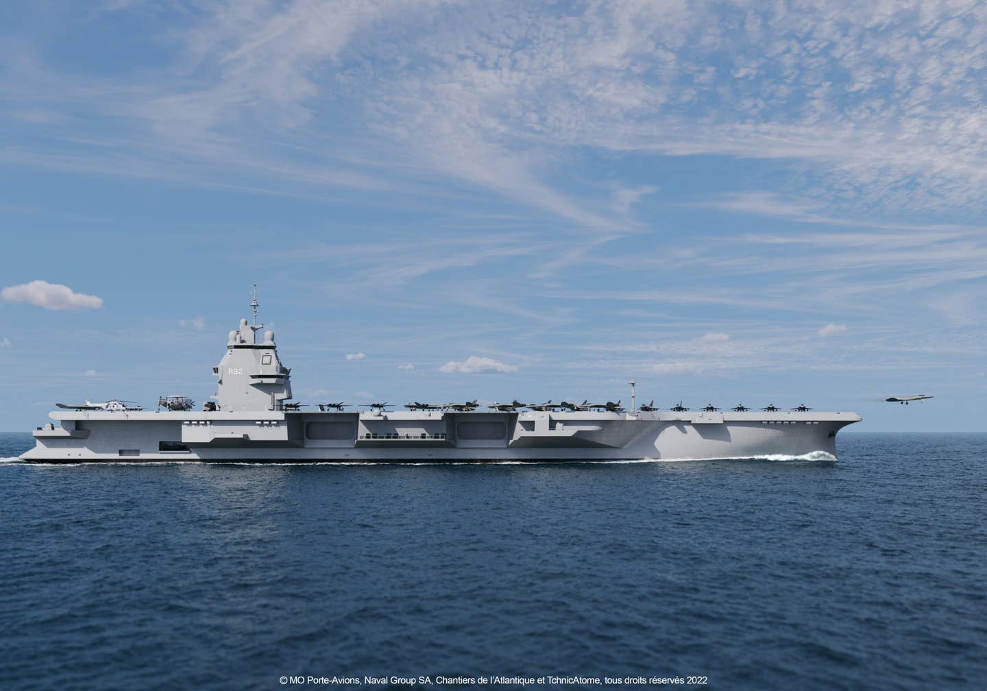 A side-facing 2022 rendering of PA-Ng. <em>Naval Group.</em>