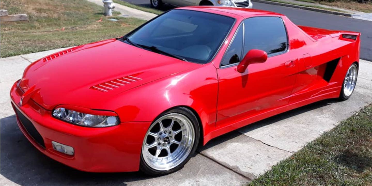 This Stretched Honda Civic del Sol Doesn’t Quite Work as a Supercar