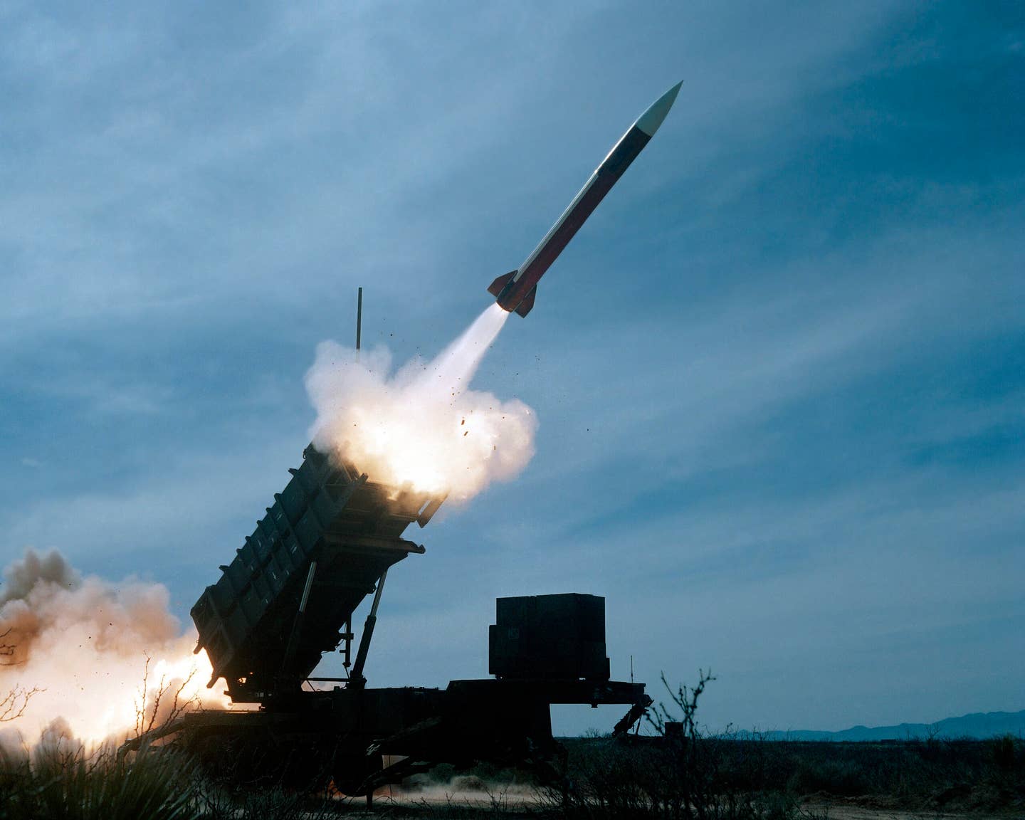 An MIM-104 Patriot missile is test fired. <em>Getty Images</em>