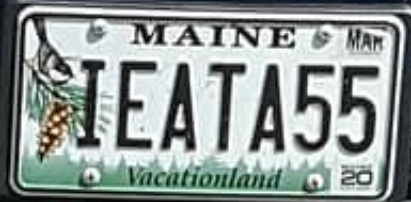 A real vanity plate registered in the state of Maine. <em>Weatherkidnh, WIkimedia Commons, CC-BY-SA-4.0</em>