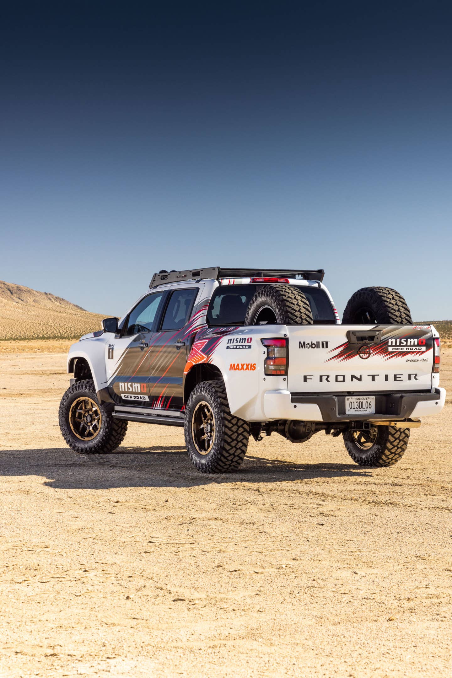 The NISMO Off Road Frontier V8 concept takes the midsize truck to a new level of performance with a V8 engine, wide-track suspension, wide-body kit, new NISMO Off Road accessories and prototype NISMO Off Road parts.