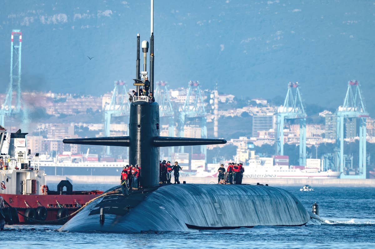 The USS <em>Rhode Island</em> in Gibraltar on November 1, 2022. <em>DM Parody 2022 (https://www.flickr.com/photos/davidparody/) </em>