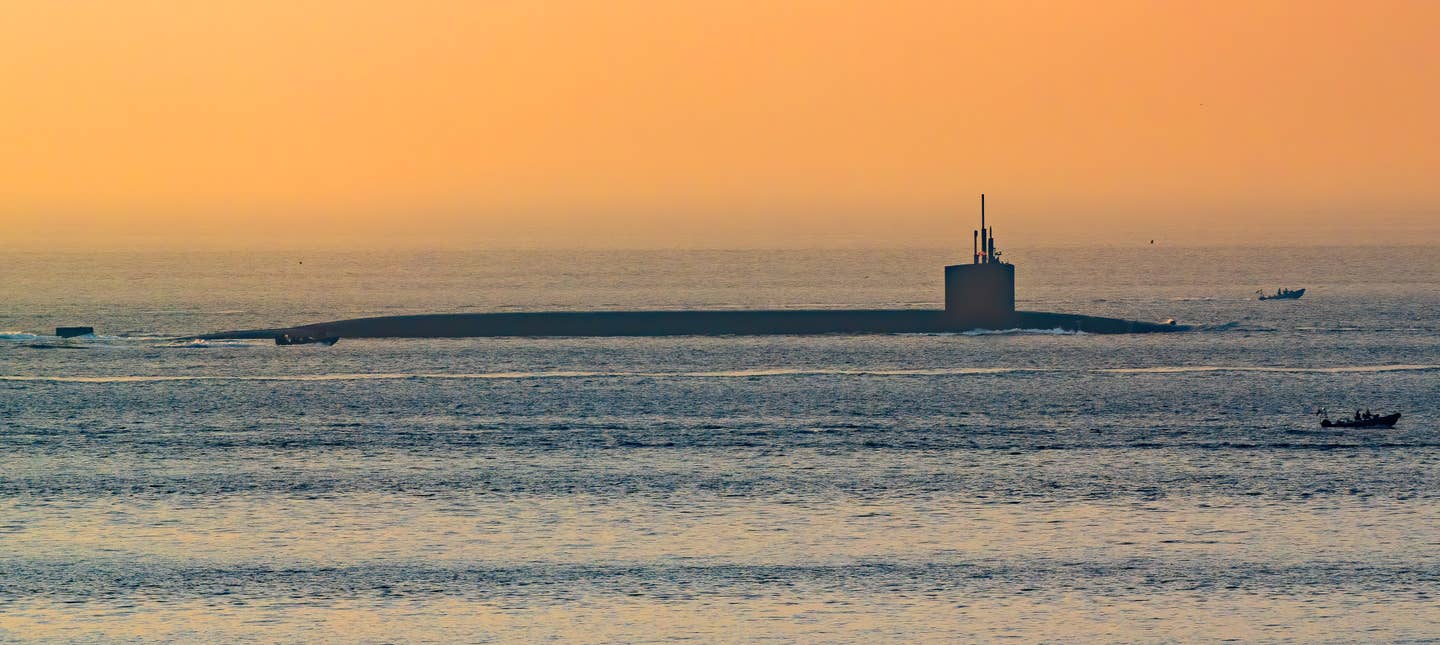 Another view of USS <em>Rhode Island</em> coming into port in Gibraltar. <em>William Jardim</em>