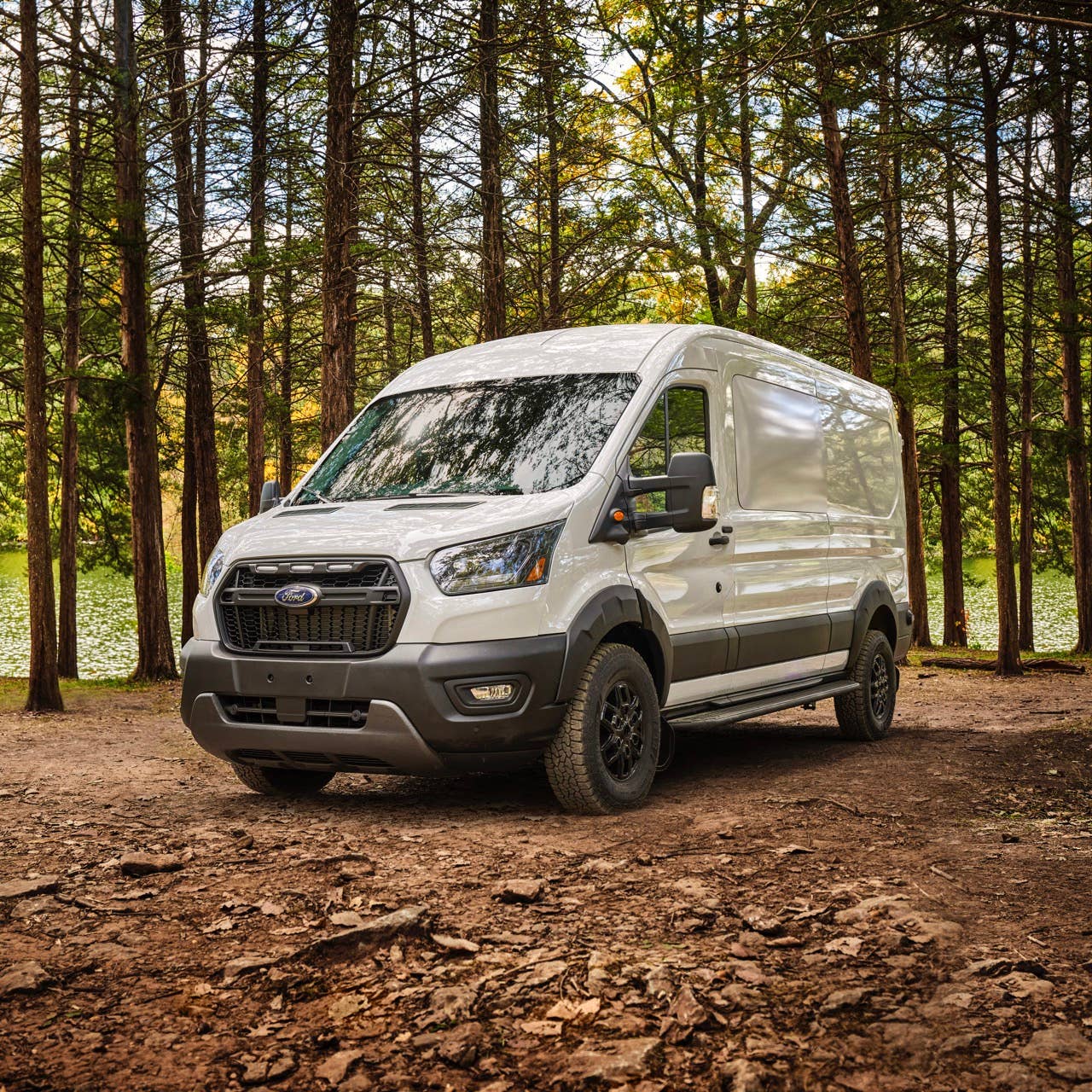 2023 Ford Transit Trail. (2023 Ford Transit Trail available Fall 2022. Preproduction model shown.)