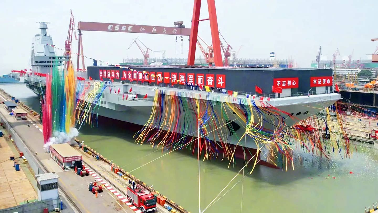 China launched its latest aircraft carrier,&nbsp;the country’s third, during a ceremony in Shanghai in June 2022.&nbsp;<em>Chinese Internet</em>