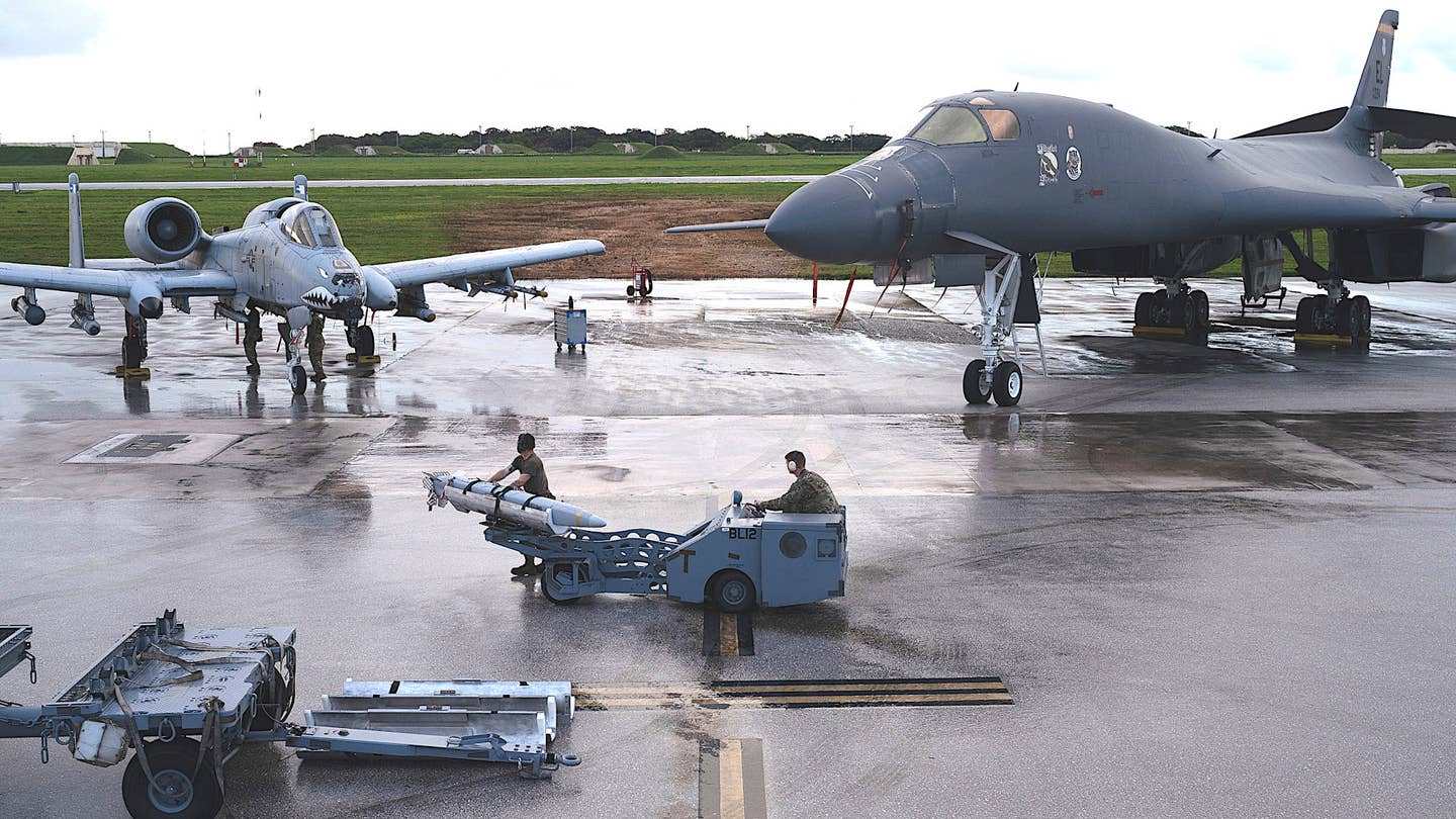 A-10s Train With Air-Launched Decoys Alongside B-1B Bombers