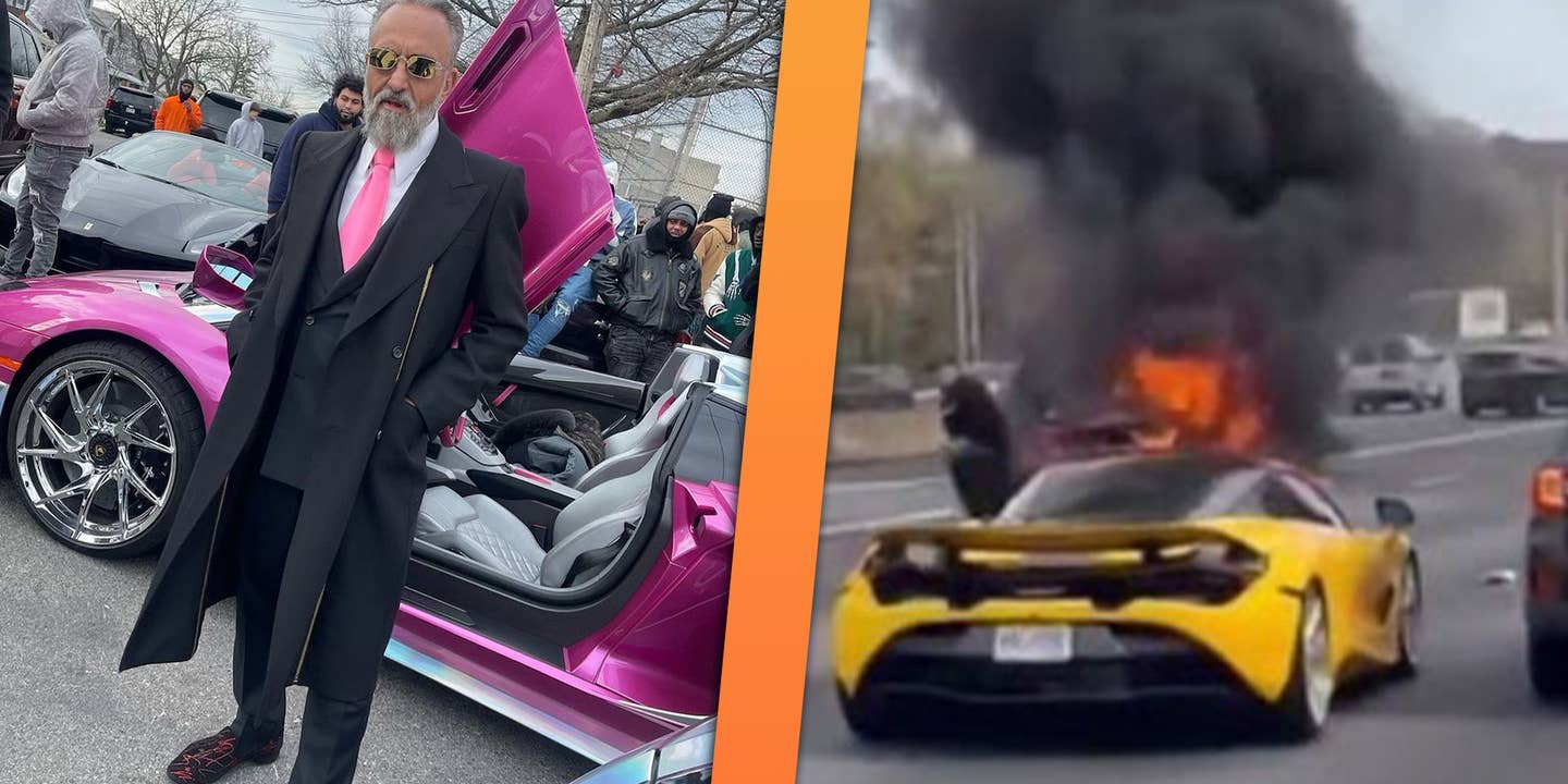 Supercar Collector Bryan Salamone Injured in Fiery Crash That Destroyed Pink Lamborghini Aventador SVJ Roadster