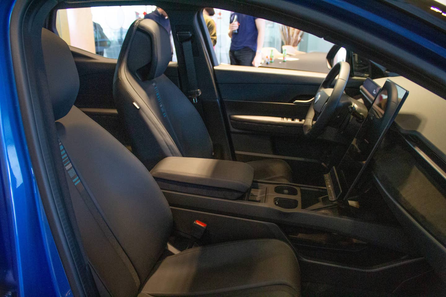 The EV's interior is nothing shocking on the surface, but it's brimming with interesting features.