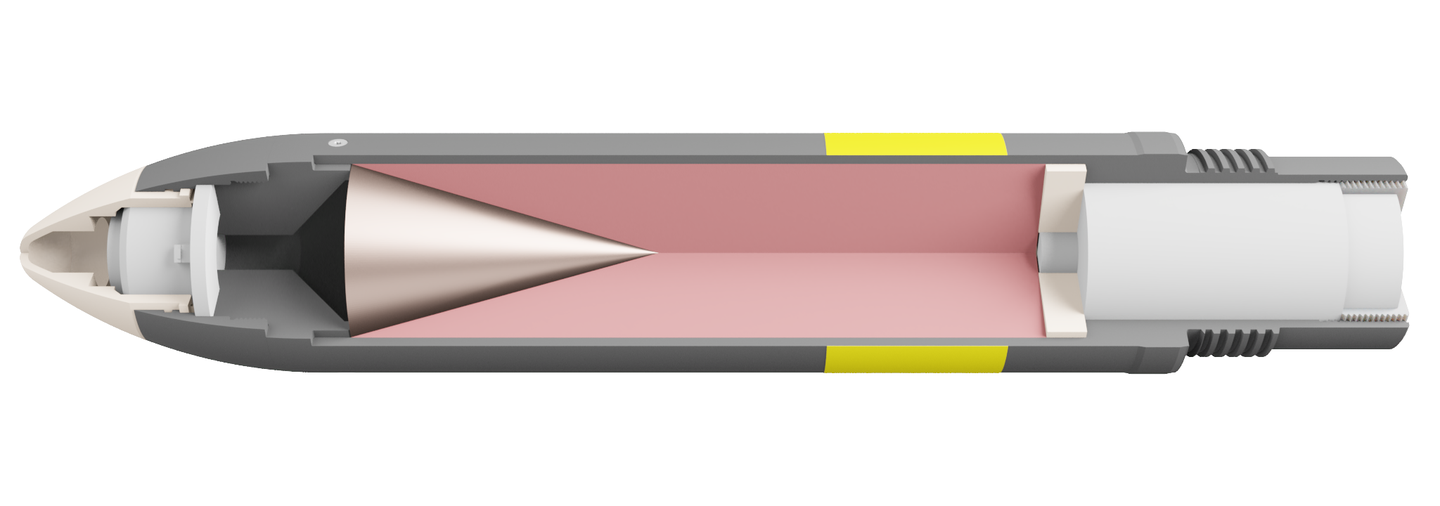 Another internal look at the HEAT/APAM warhead configuration for an APKWS-guided rocket. <em>Credit: BAE Systems </em>