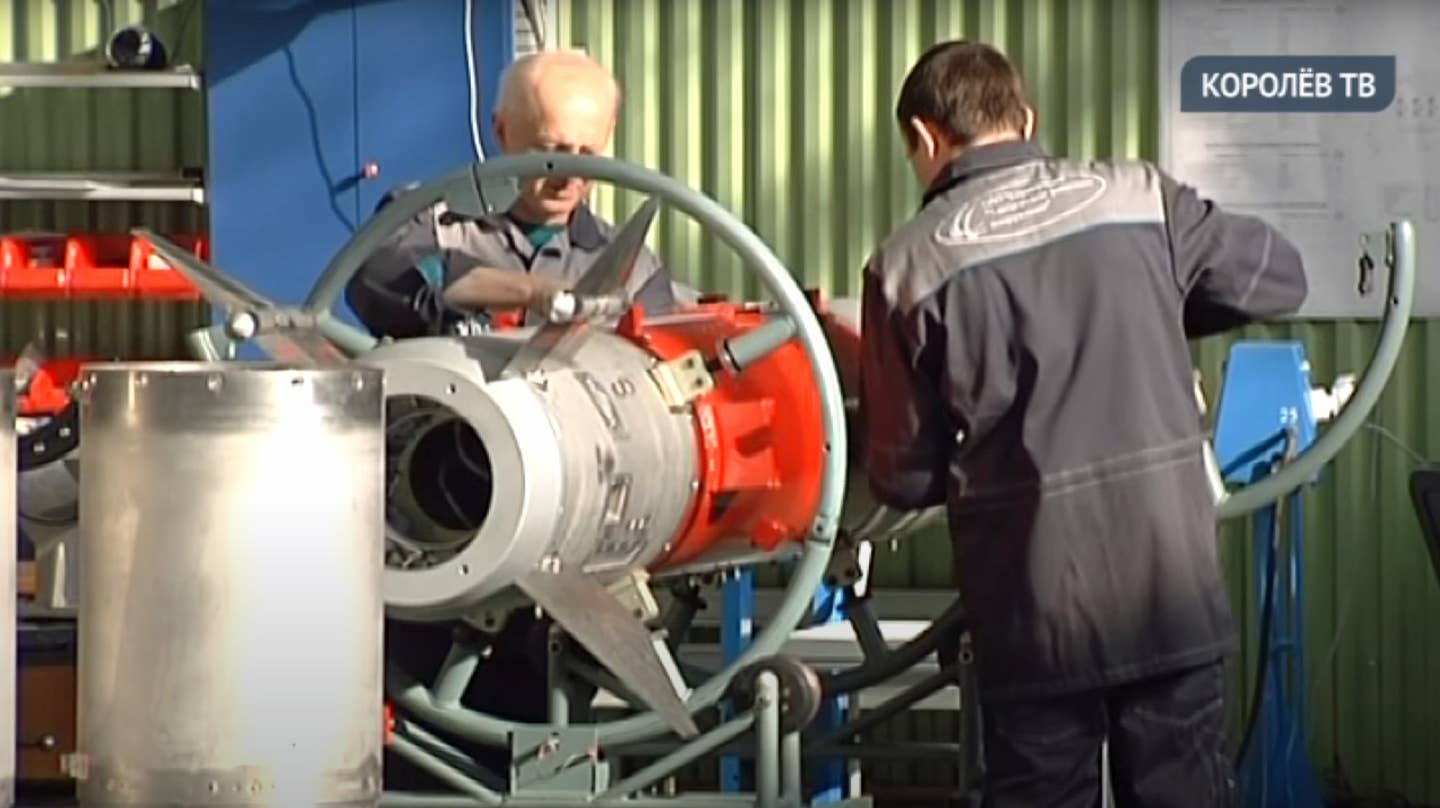 R-37M air-to-air missiles in production at the Korolyov factory, in 2015. <em>Local TV</em>