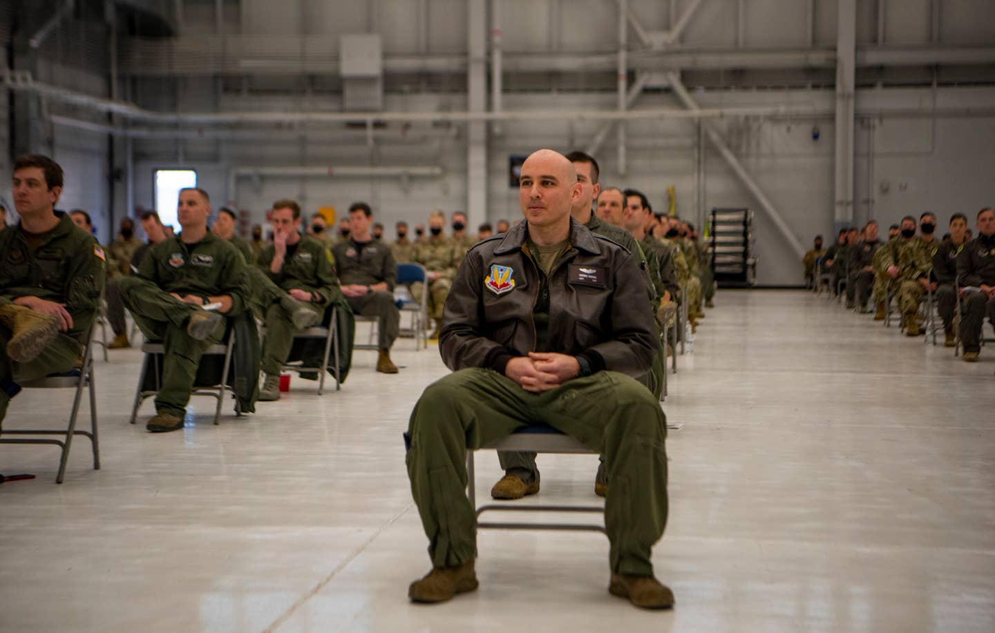 Events like the U.S. Air Force Weapons School graduation ceremony at Nellis Air Force Base, Nevada, provide an opportunity for retired graduates like Wooten to keep in the Air Force loop, to some extent, at least. <em>U.S. Air Force Photo by Airman 1st Class Dwane R. Young</em>