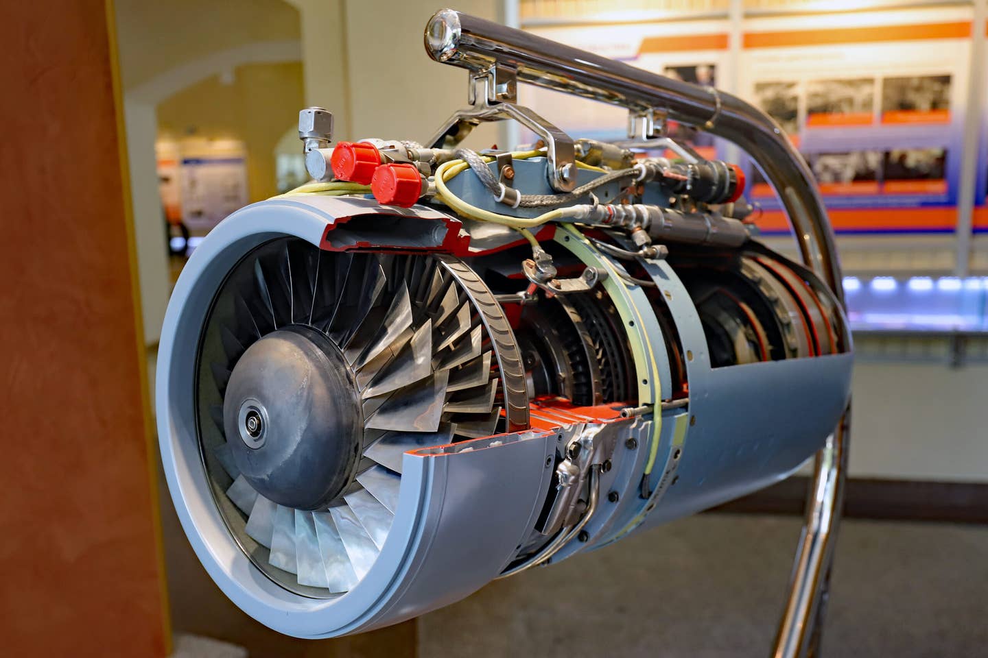 A model of the R-95-300 turbofan as used in the Kh-55. <em>Schneeleopard2/Wikimedia Commons</em>
