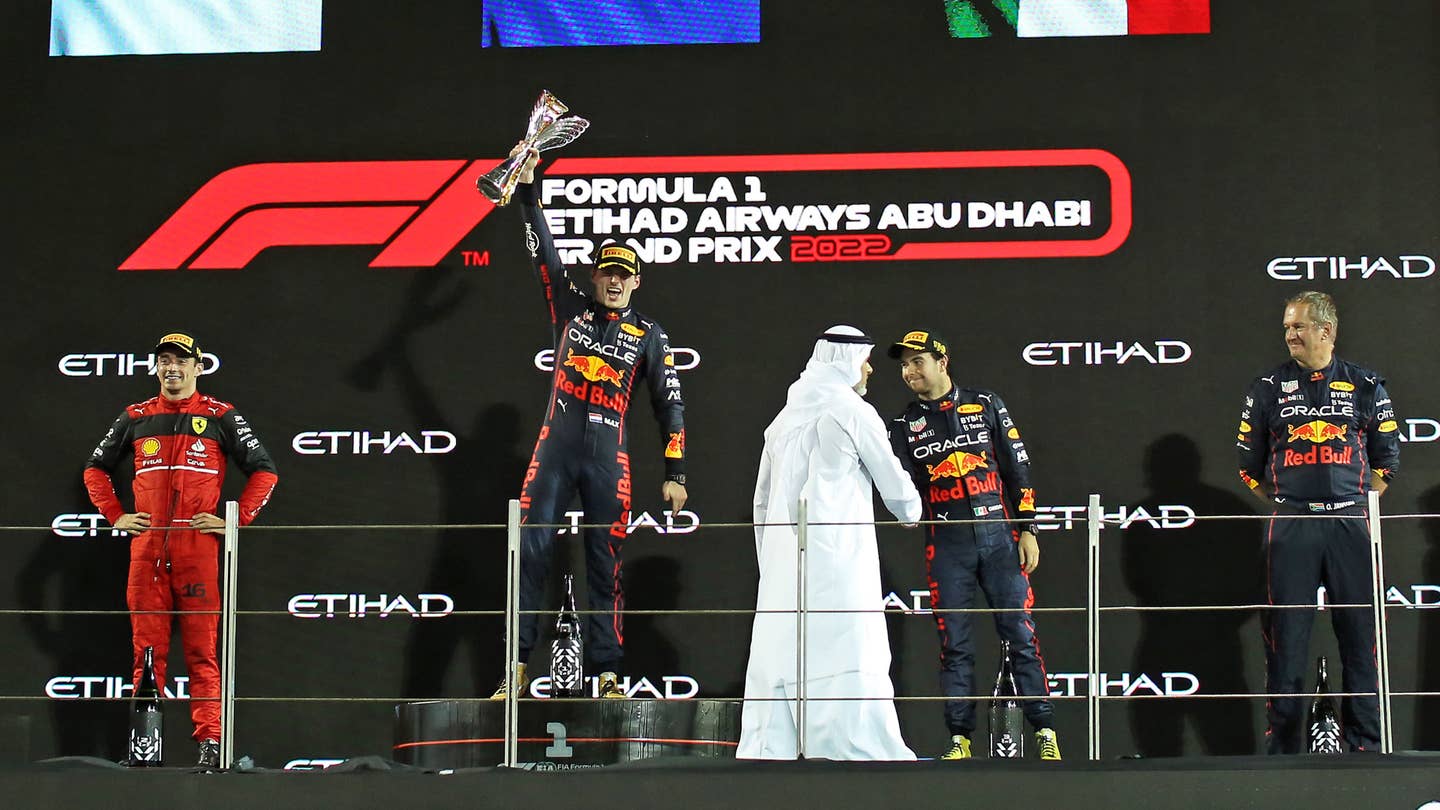 Verstappen Wins 2022 Abu Dhabi F1 Race; LeClerc Claims 2nd Ahead of Perez