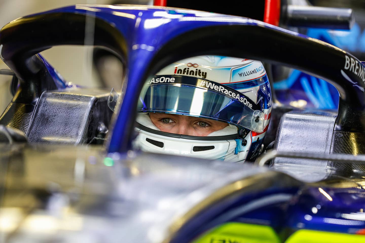 Logan Sargeant practicing for Williams during the Mexico grand prix weekend. Photo | Gongora/NurPhoto via Getty Images)