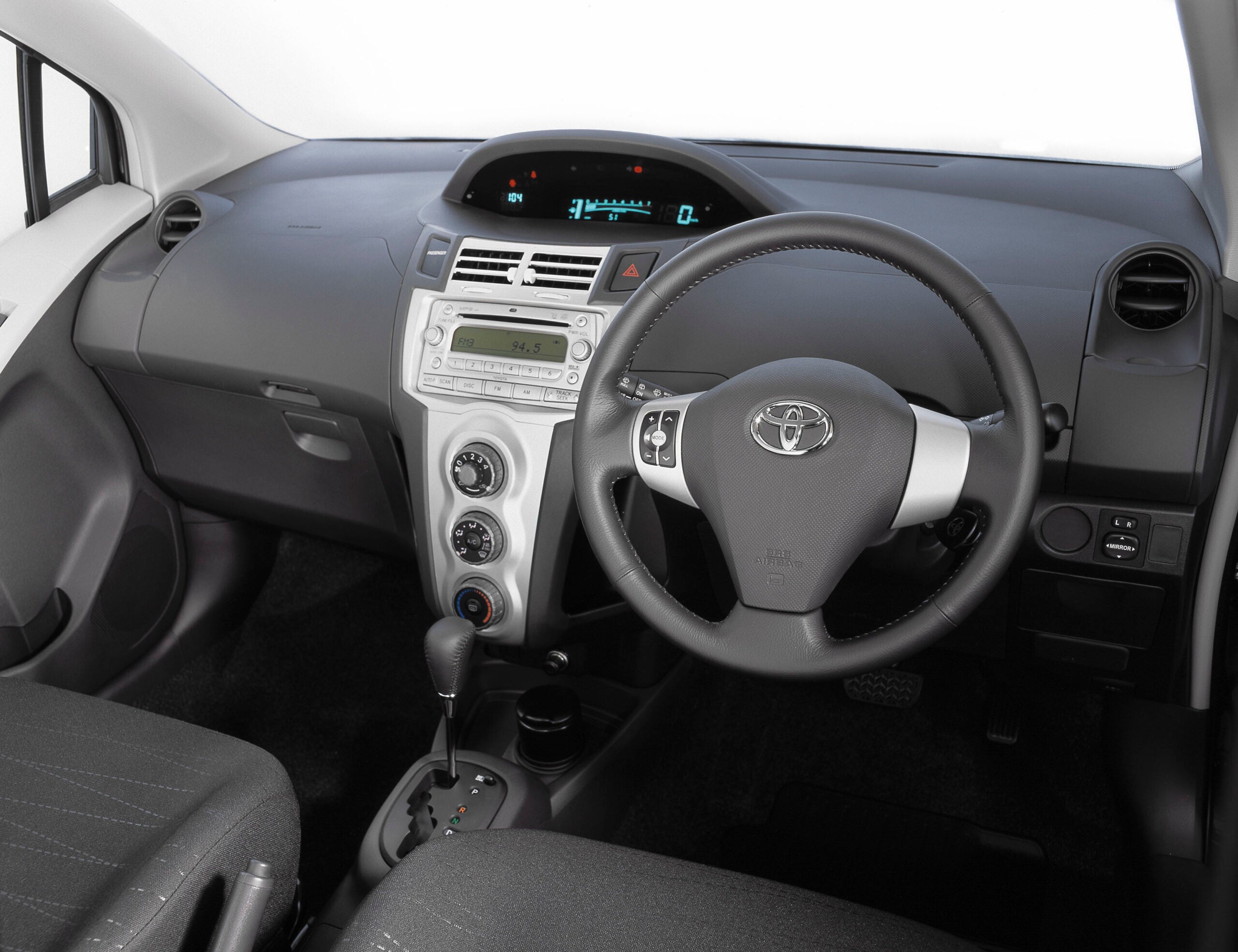 2005 Toyota Yaris YRX interior.