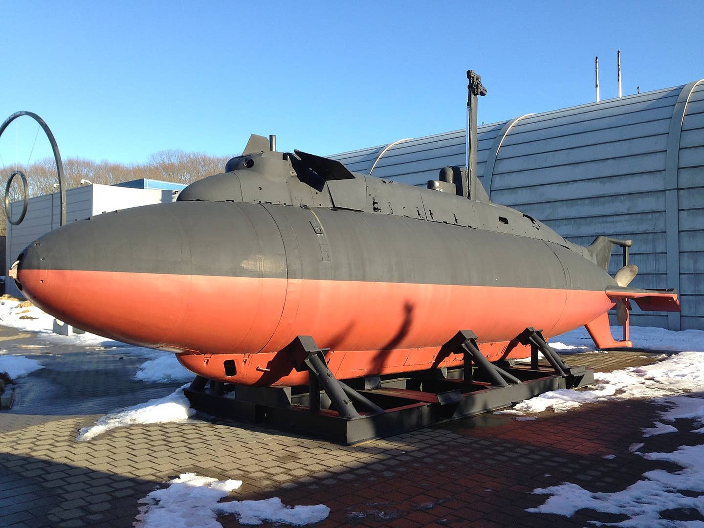 USS <em>X-1</em> at the Historic Ship Nautilus &amp; Submarine Force Museum.<em> Z22 via Wikimedia Commons</em>