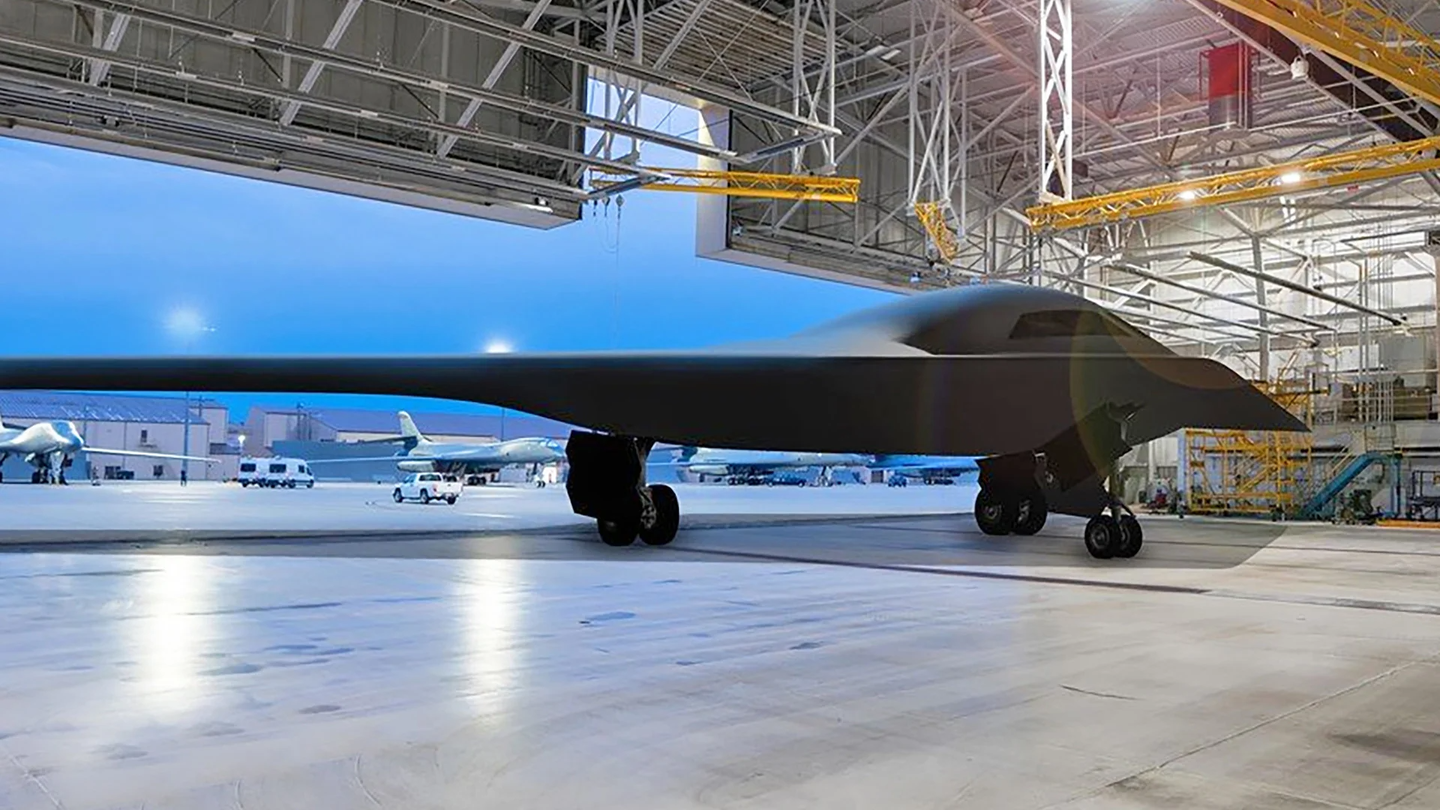 A rendering of the B-21 Raider set to be unveiled December 2. <em>Credit: U.S. Air Force</em>
