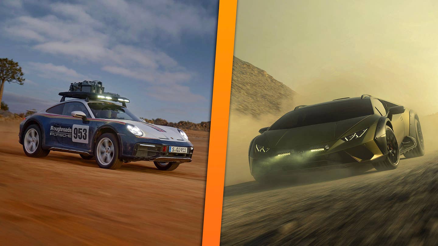 Off-Road Lamborghini Huracan Sterrato and Porsche 911 Dakar, Compared