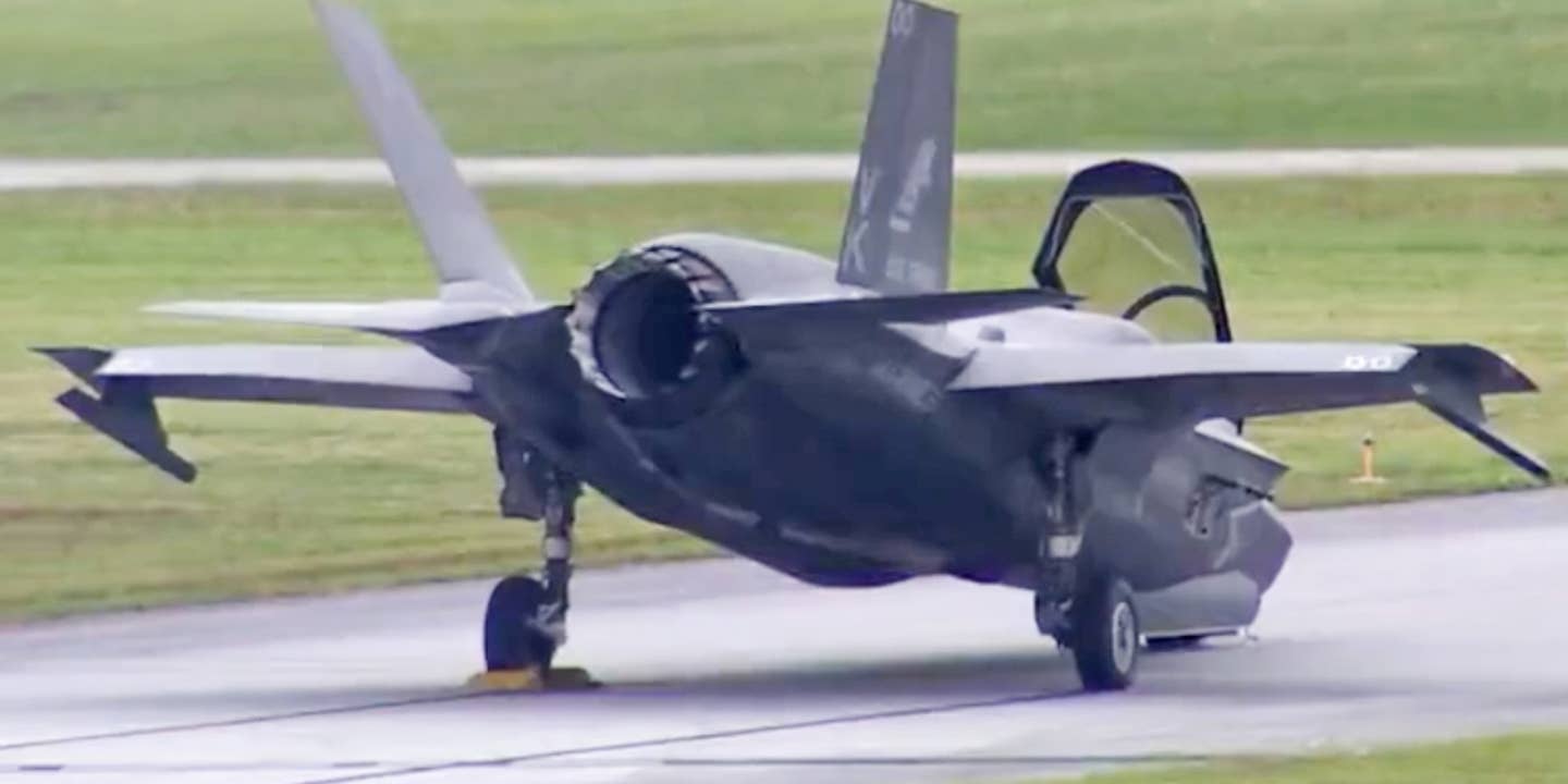 Marine Corps F-35B Ends Up Nose-Down In Japan