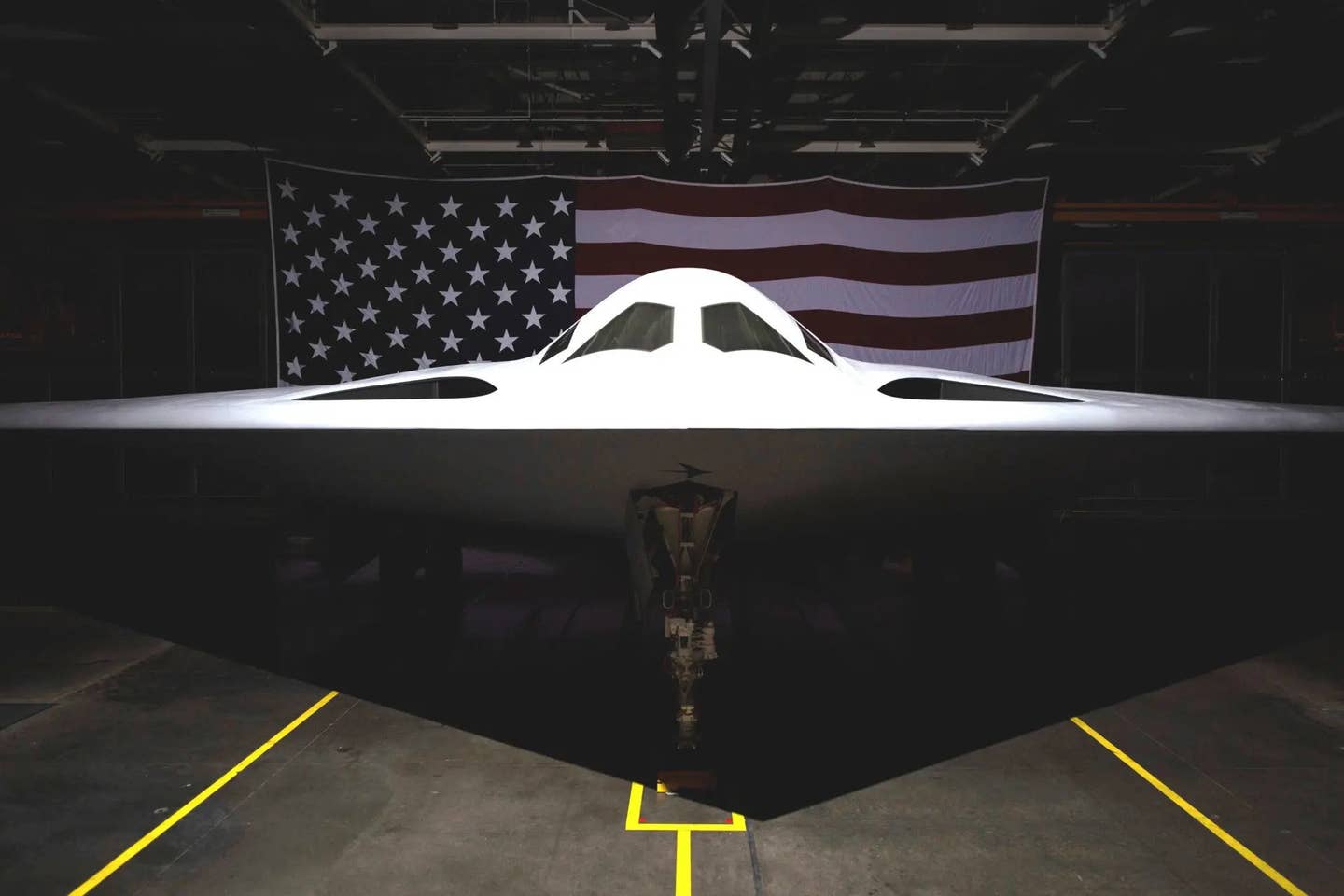 A view of the B-21 Raider released by Northrop Grumman