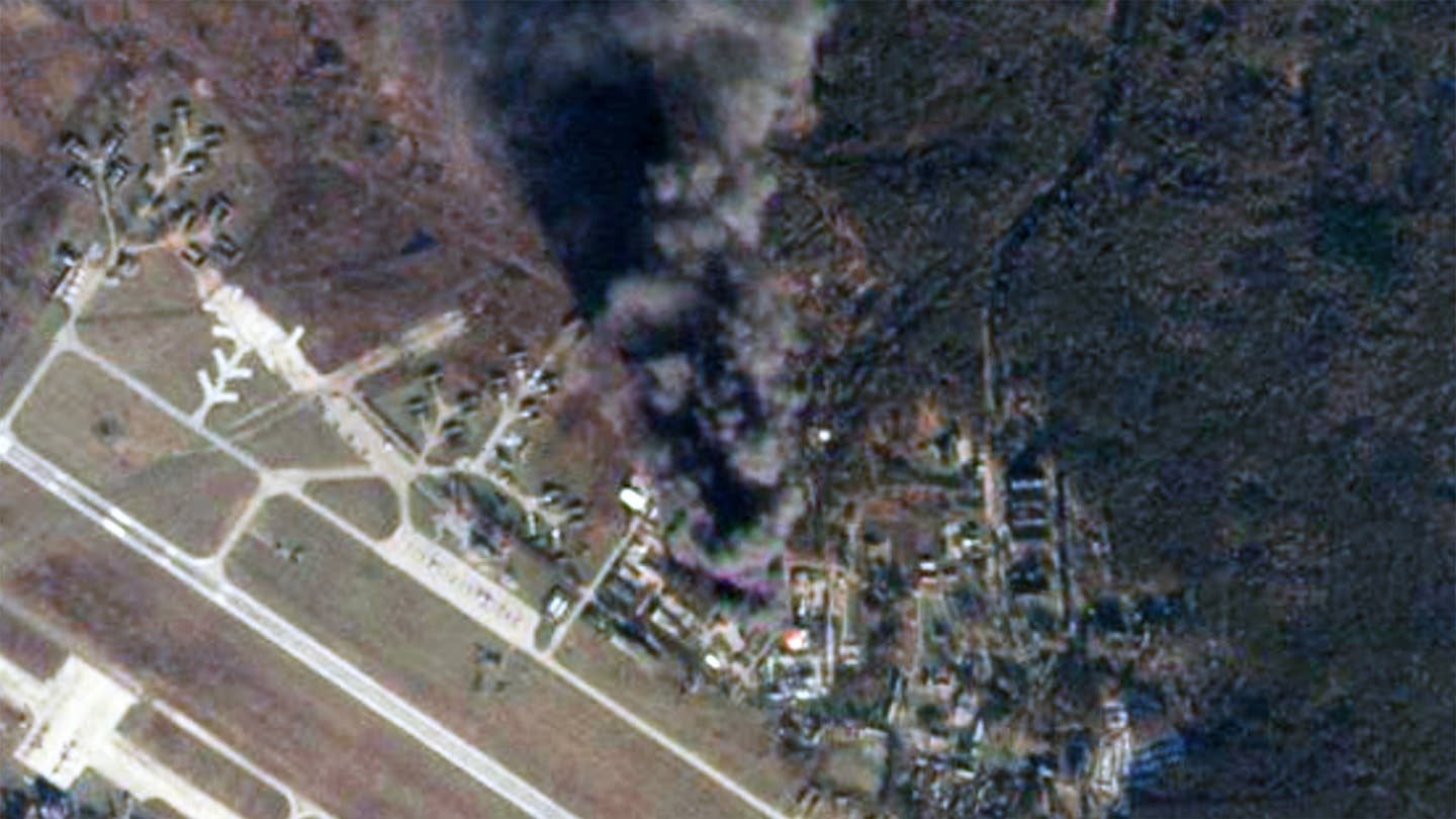Russian Airfield In Kursk Set Ablaze By Apparent Ukrainian Drone Strike