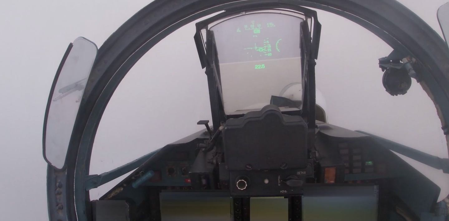 The Su-27SM cockpit. <em>Zvezda TV</em> <em>screencap</em>