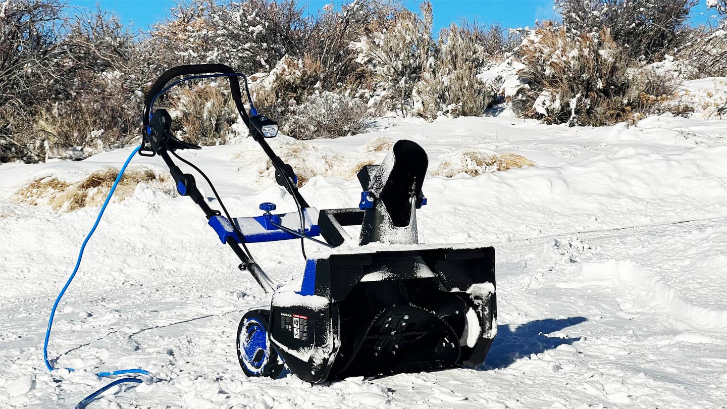 Snow Joe’s Electric Single-Stage Snow Blower Keeps Up Even With Utah Winters