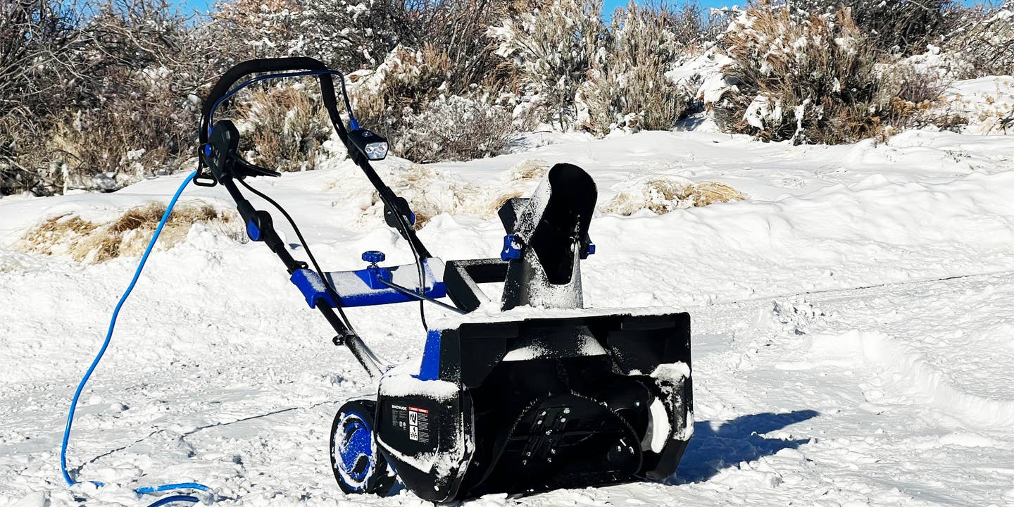 Snow Joe’s Electric Single-Stage Snow Blower Keeps Up Even With Utah Winters