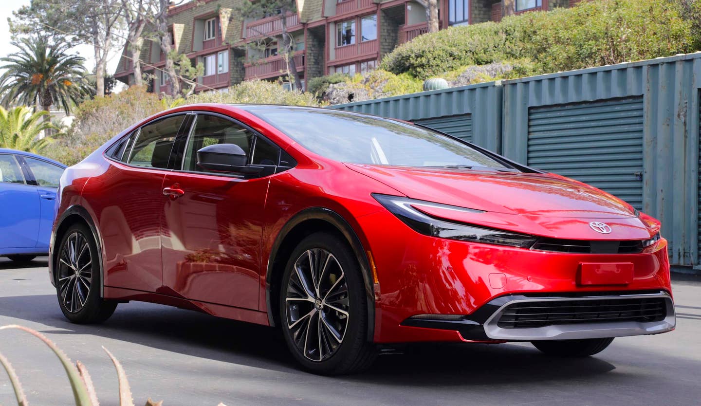 2023 toyota prius first drive front quarter