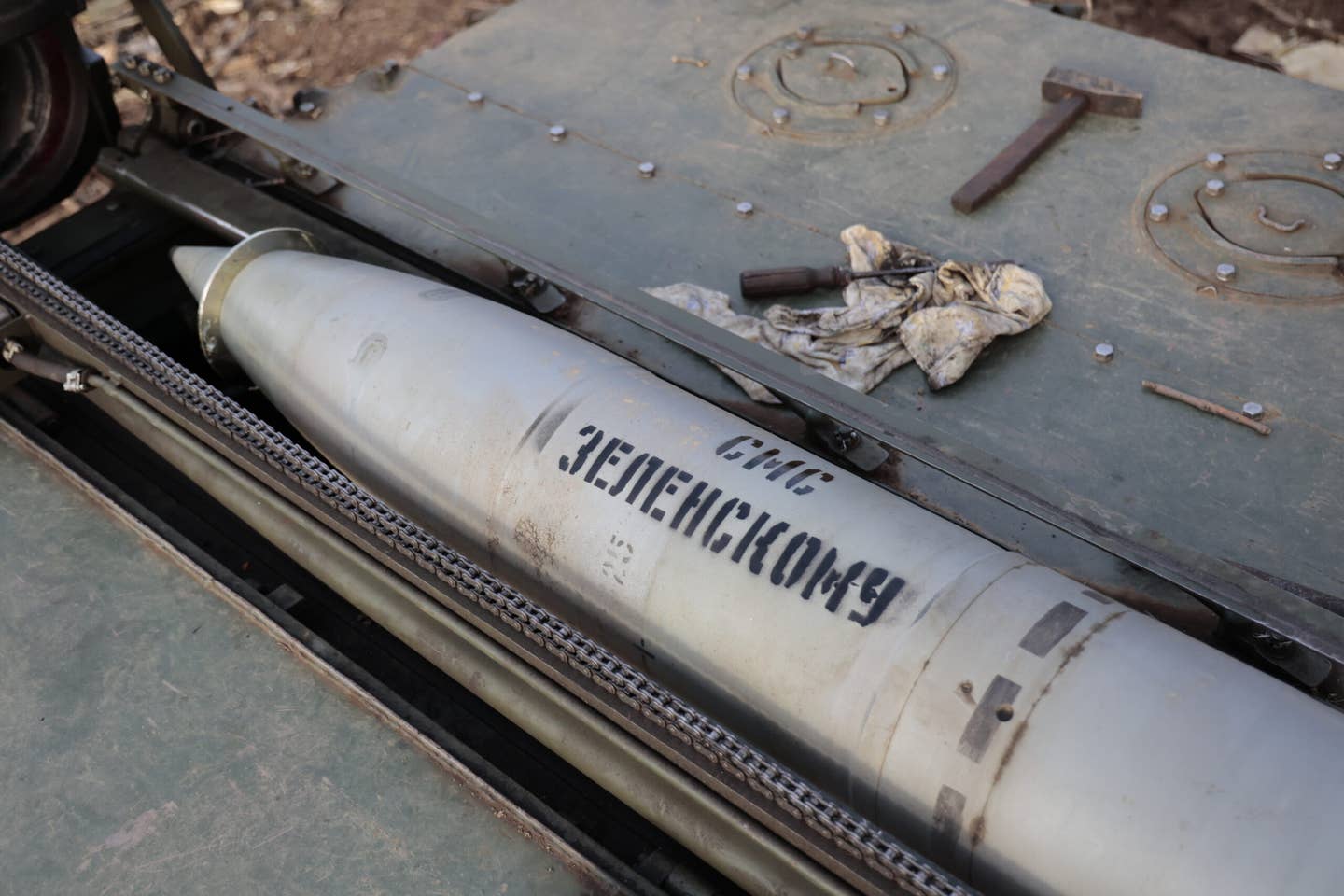 Russian forces are running out of new artillery and rocket munitions and are increasingly using old, degraded, potentially dangerous-to-handle munitions, according to the Pentagon. (Photo by Leon Klein/Anadolu Agency via Getty Images)