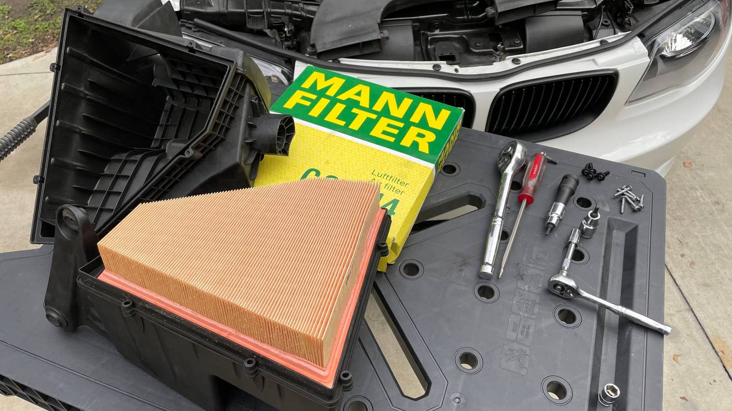 how to change air filter box opened