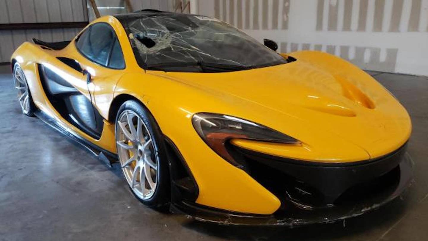 That Mclaren P1 Flooded Up To Its Doors Just Sold At A Salvage Auction