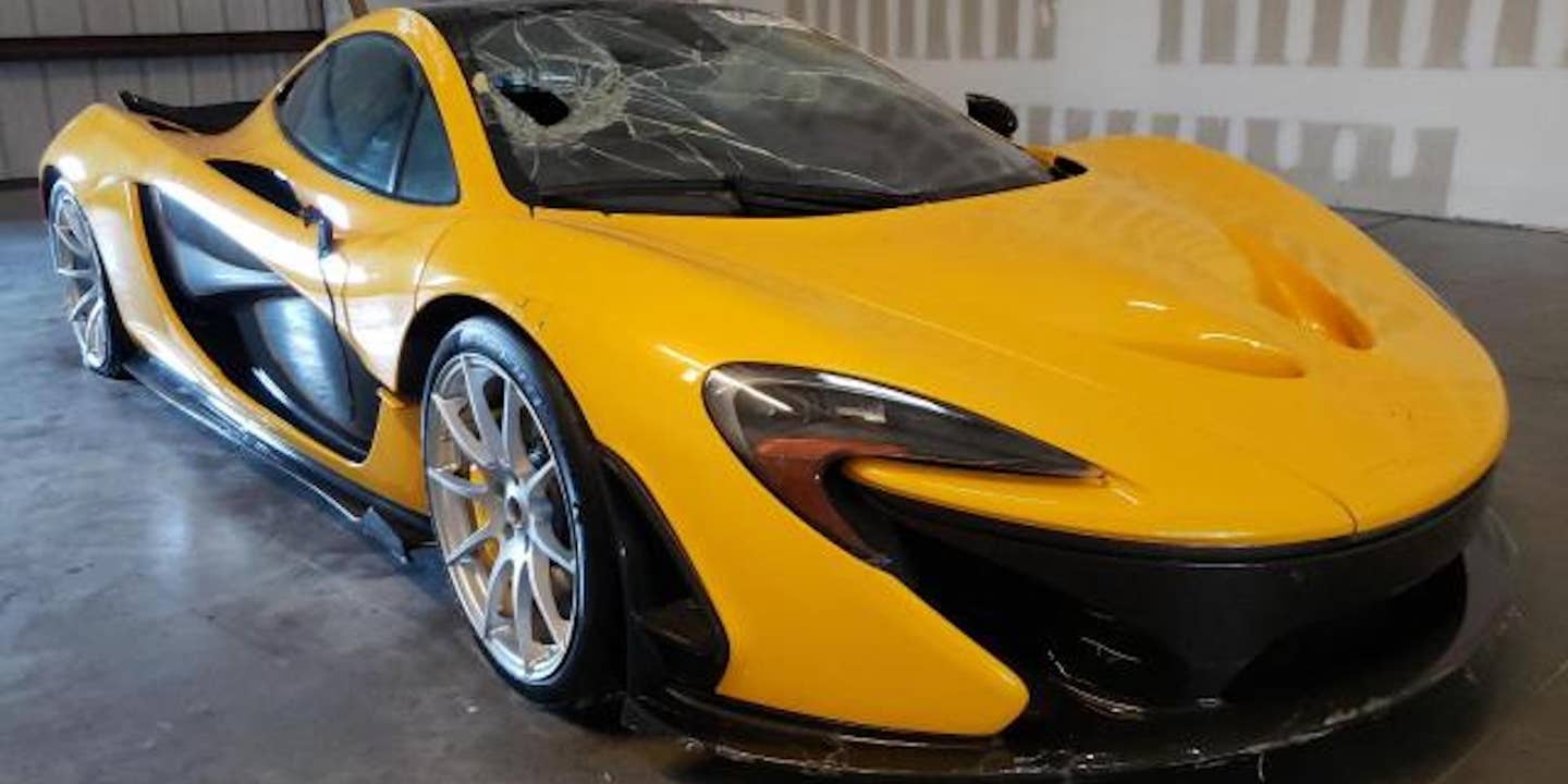 That McLaren P1 Flooded Up to Its Doors Just Sold at a Salvage Auction