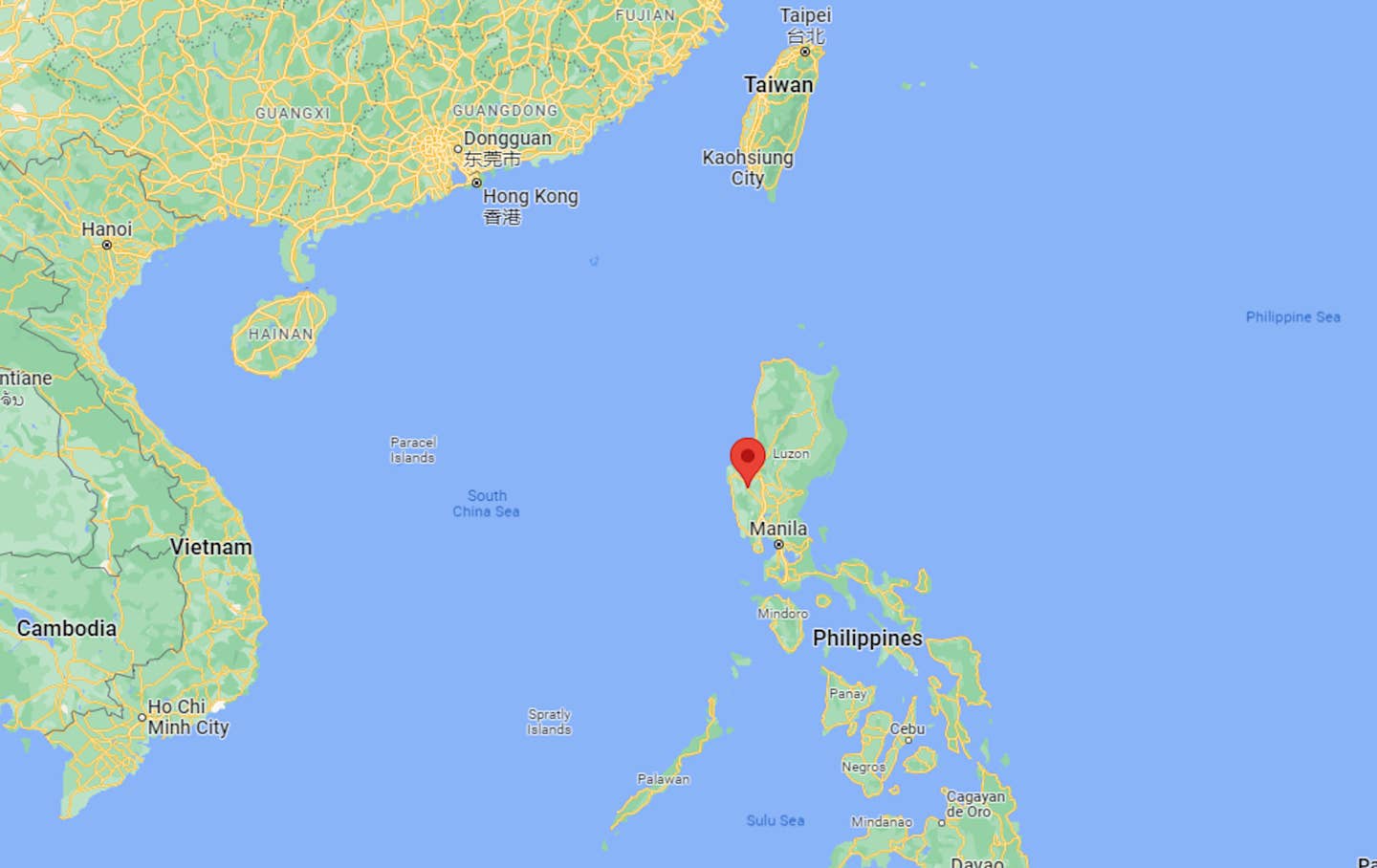 A map showing the general location of Pangasinan Province on the island of Luzon in the Philippines. <em>Google Maps</em>