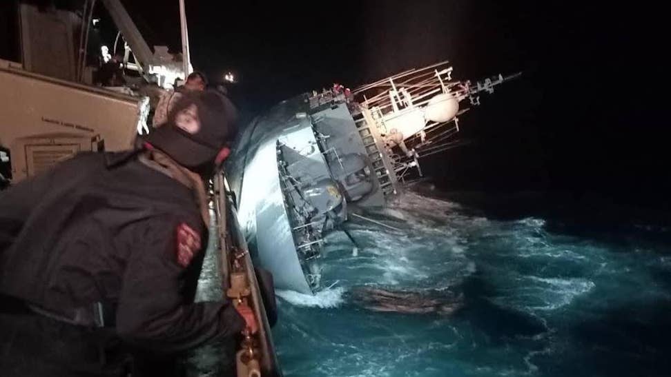 Thai Warship Sinks After Power Loss In Heavy Storm, Dozens Still Missing (Updated)