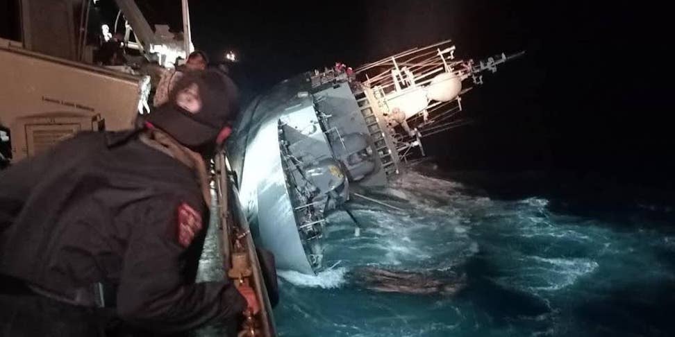 Thai Warship Sinks After Power Loss In Heavy Storm, Dozens Still Missing (Updated)