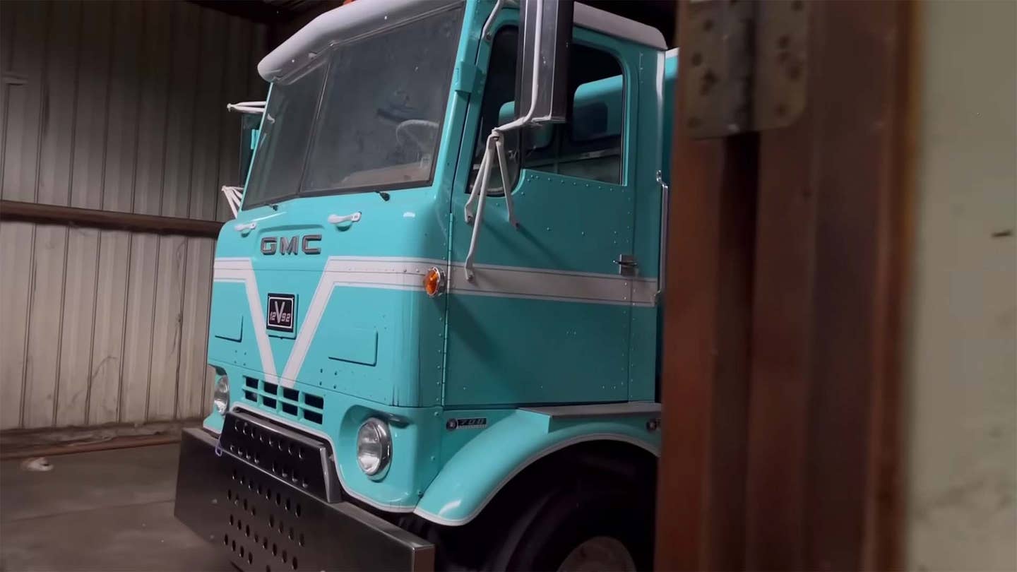 This Rare V12 GMC Crackerbox Truck Is Sitting in a Florida Warehouse Waiting to Be Finished