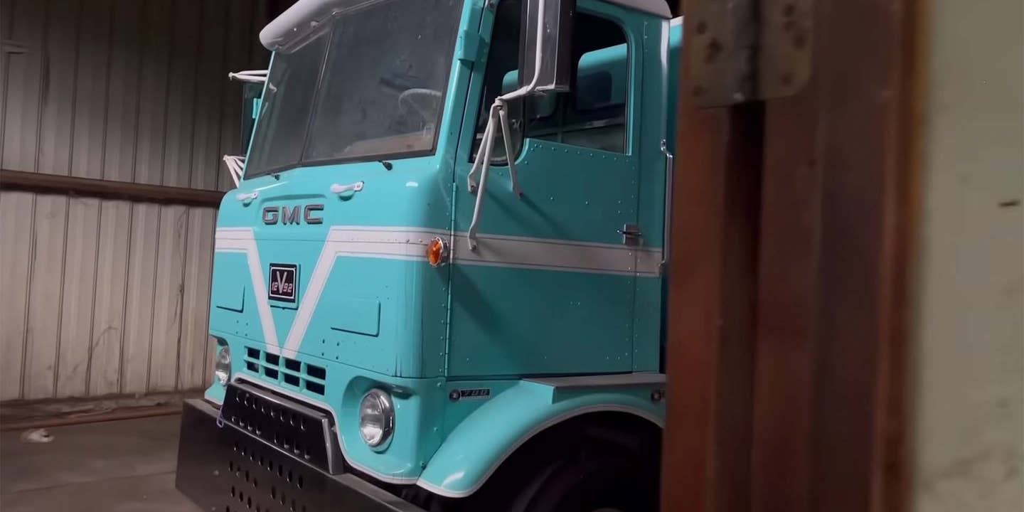 This Rare V12 GMC Crackerbox Truck Is Sitting in a Florida Warehouse Waiting to Be Finished