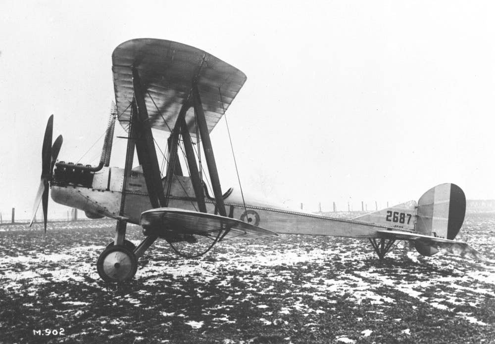 An RAF B.E.2C biplane pictured during the war. <em>BiblioArchives/LibraryArchives via Wikimedia Commons</em>
