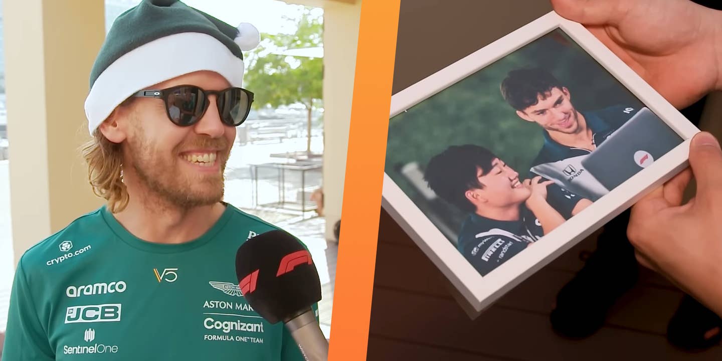 F1 Secret Santa Features Cheeky Jabs and Heartwarming Gifts